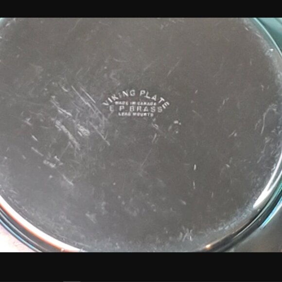 Viking Plate Silver Creamer, Sugar Bowl & Tray Set - Canadian Made - Picture 10 of 11